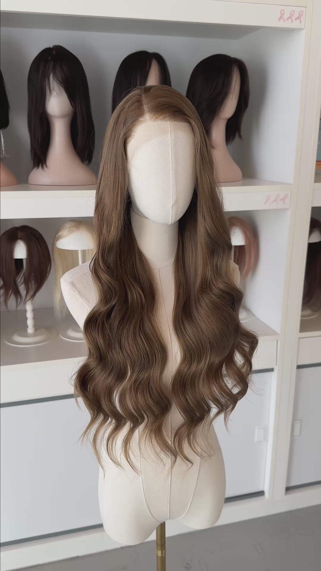 Dark Ash Golden Brown Wavy Lace Front Wig ACOTar Cosplay Elain