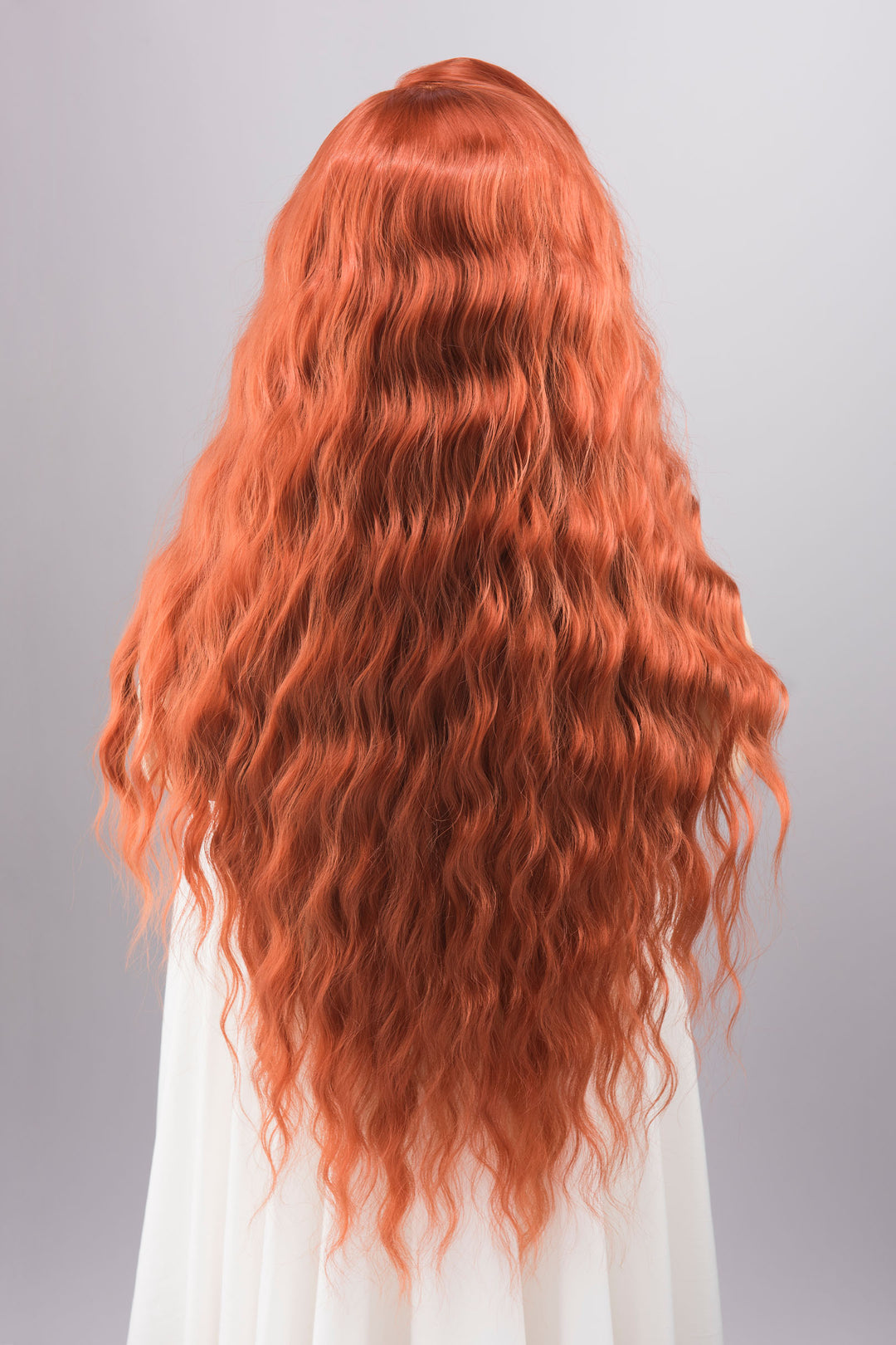 Auburn Red Wavy Lace Front Synthetic Wig Wig Roisin