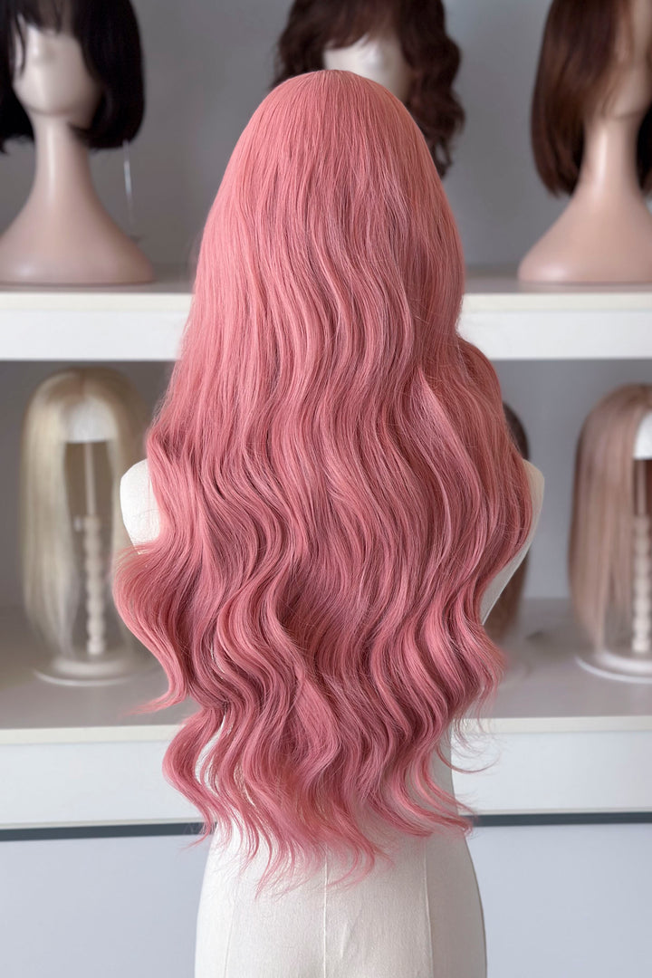 Sakura Pink Wavy Lace Front Wig Angeline