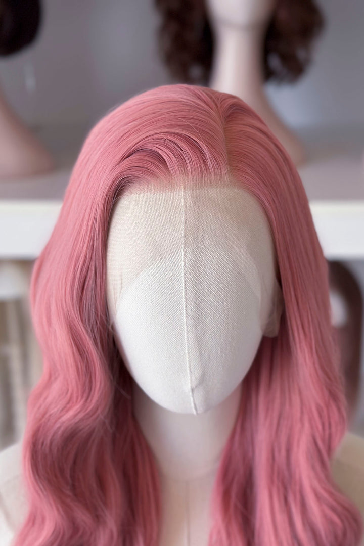 Sakura Pink Wavy Lace Front Wig Angeline