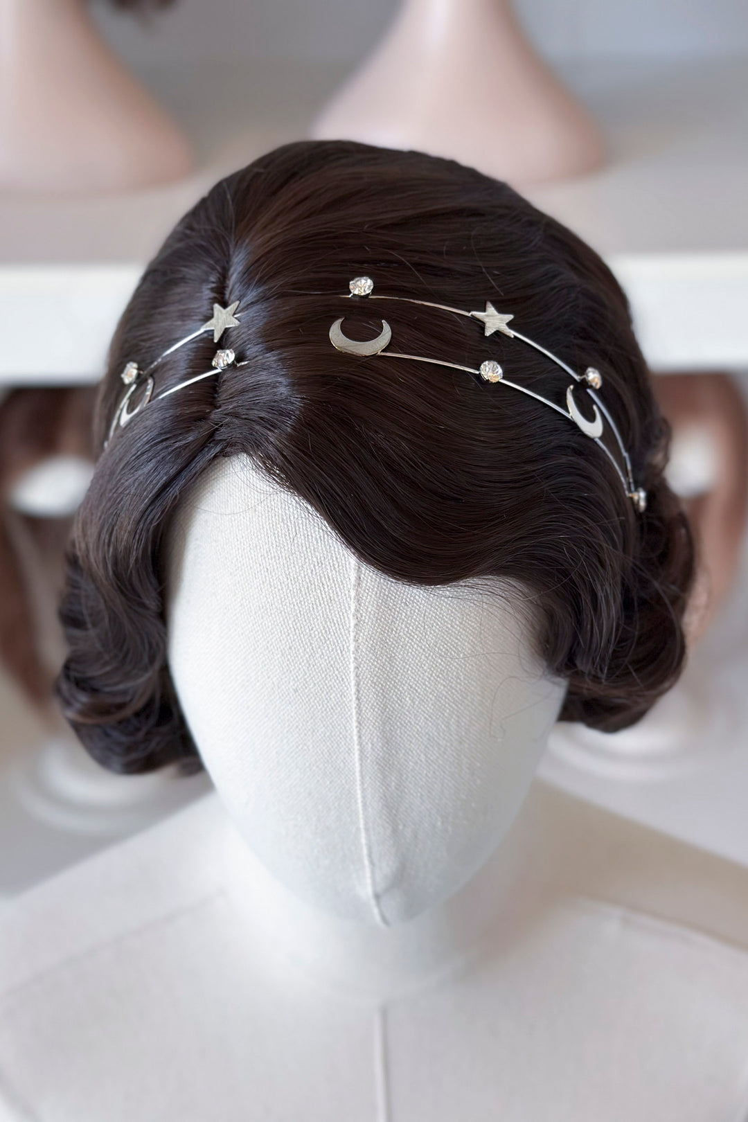 Celestial Star and Moon Headband with Rhinestones