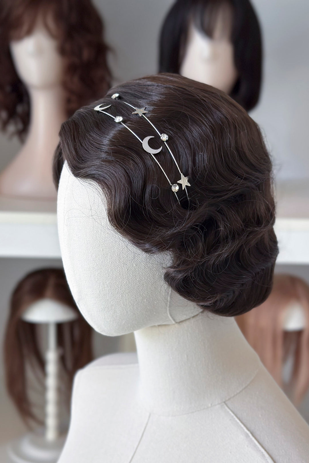 Celestial Star and Moon Headband with Rhinestones