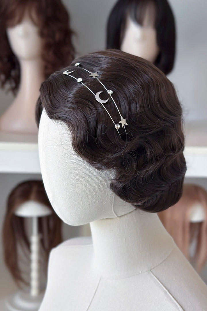 Celestial Star and Moon Headband with Rhinestones