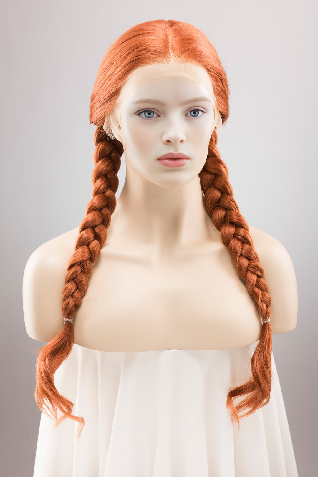 Ginger Red Wavy Lace Front Synthetic Wig Max