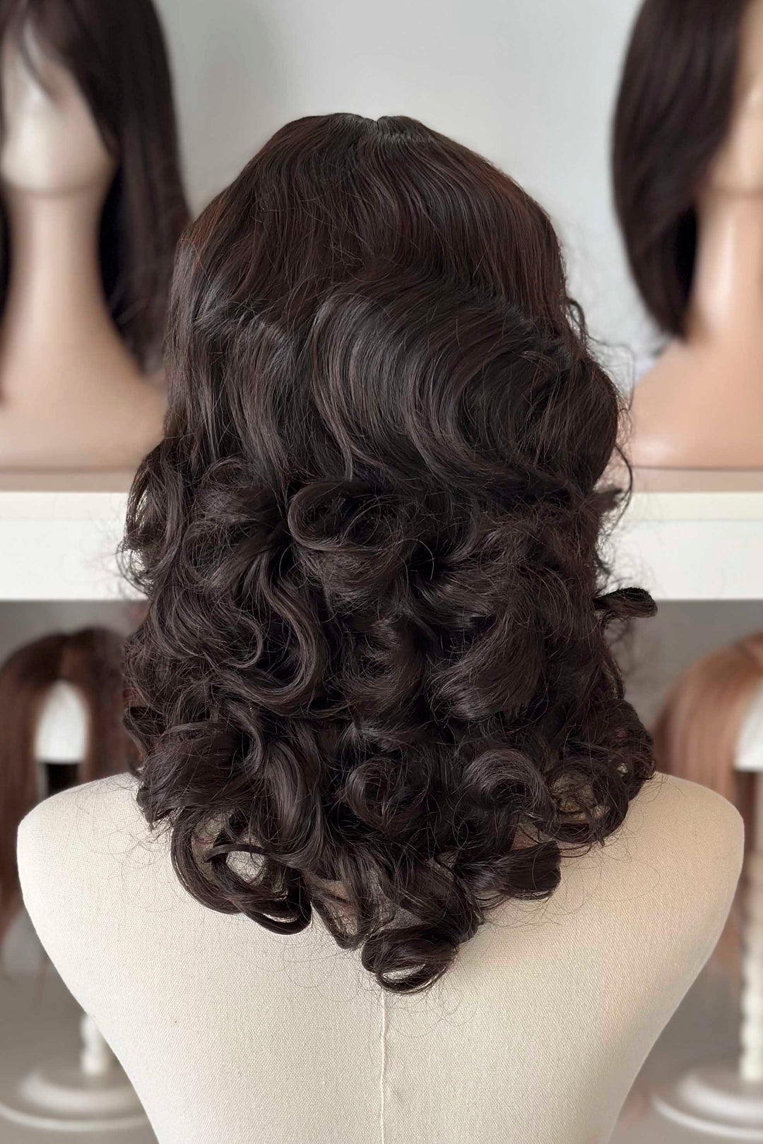 Dark Brown Natural Wavy Synthetic Wig Nancy