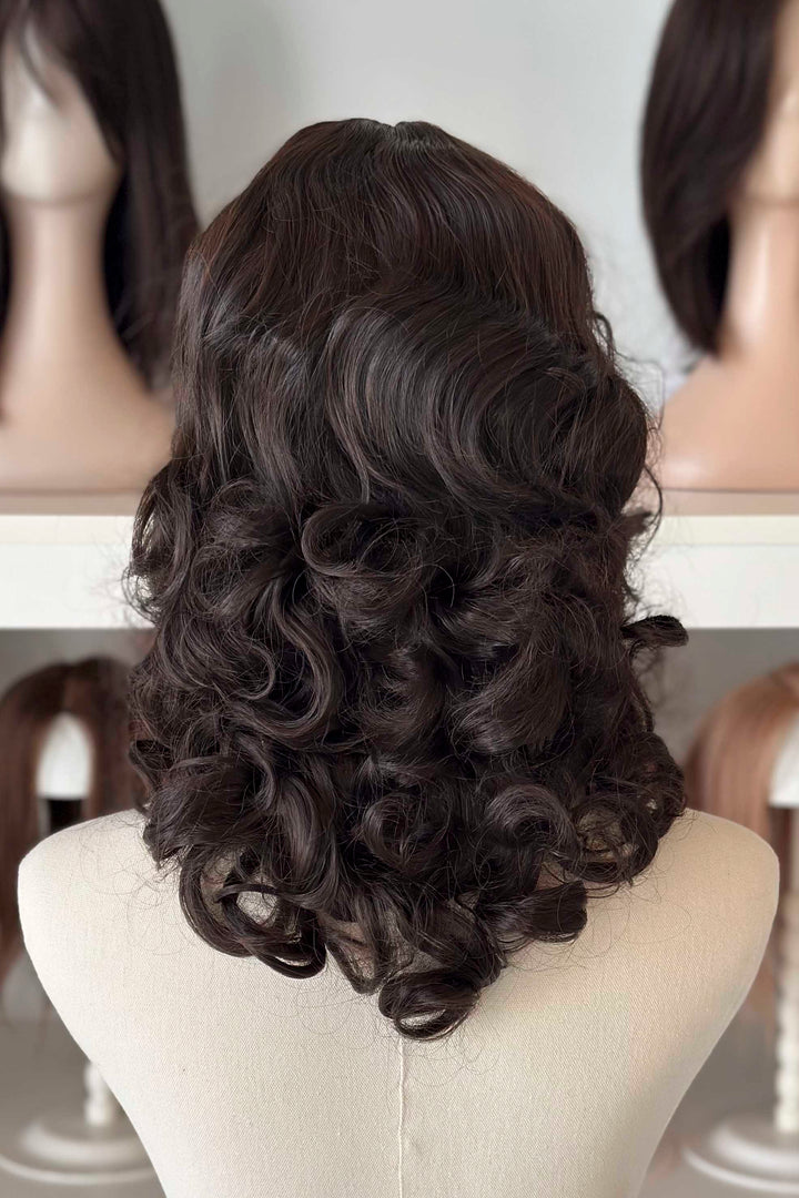 Dark Brown Natural Wavy Synthetic Wig Nancy