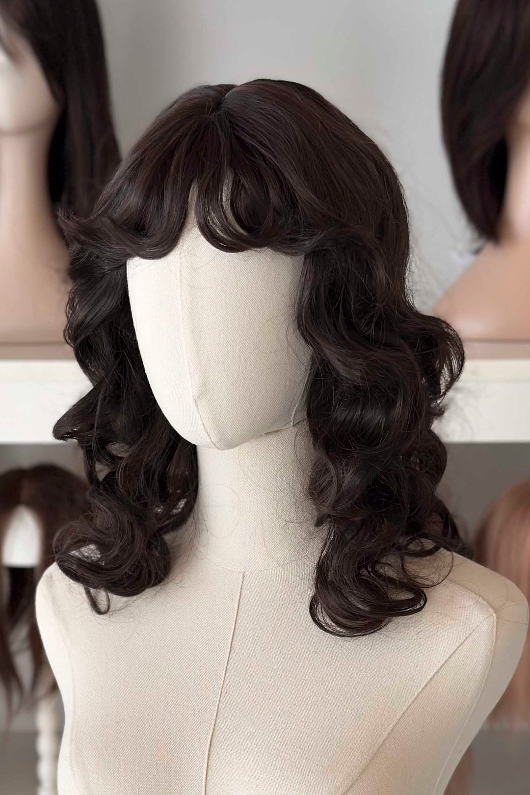 Dark Brown Natural Wavy Synthetic Wig Nancy