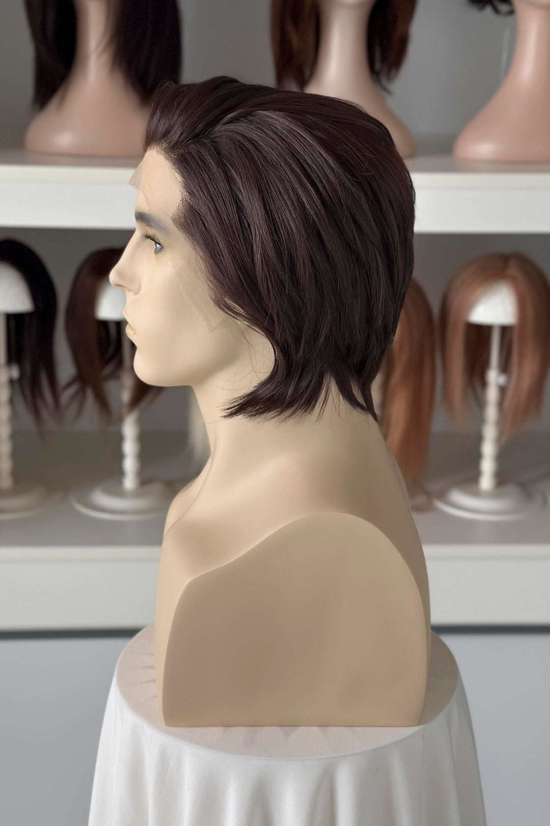 Natural Brown Short Straight Lace Front Wig Steve Harrington