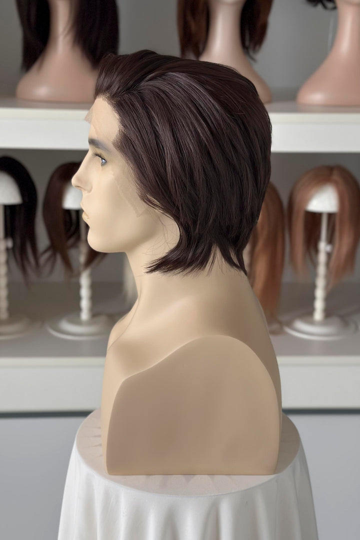 Natural Brown Short Straight Lace Front Wig Steve Harrington