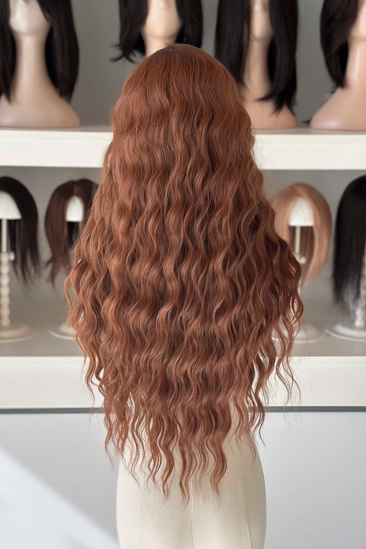 26" Wavy Copper Red Brown Lace Front Wig Tara
