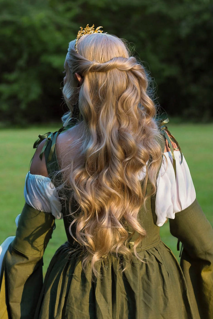 Golden Light Blonde Wavy Lace Front Wig Aelin
