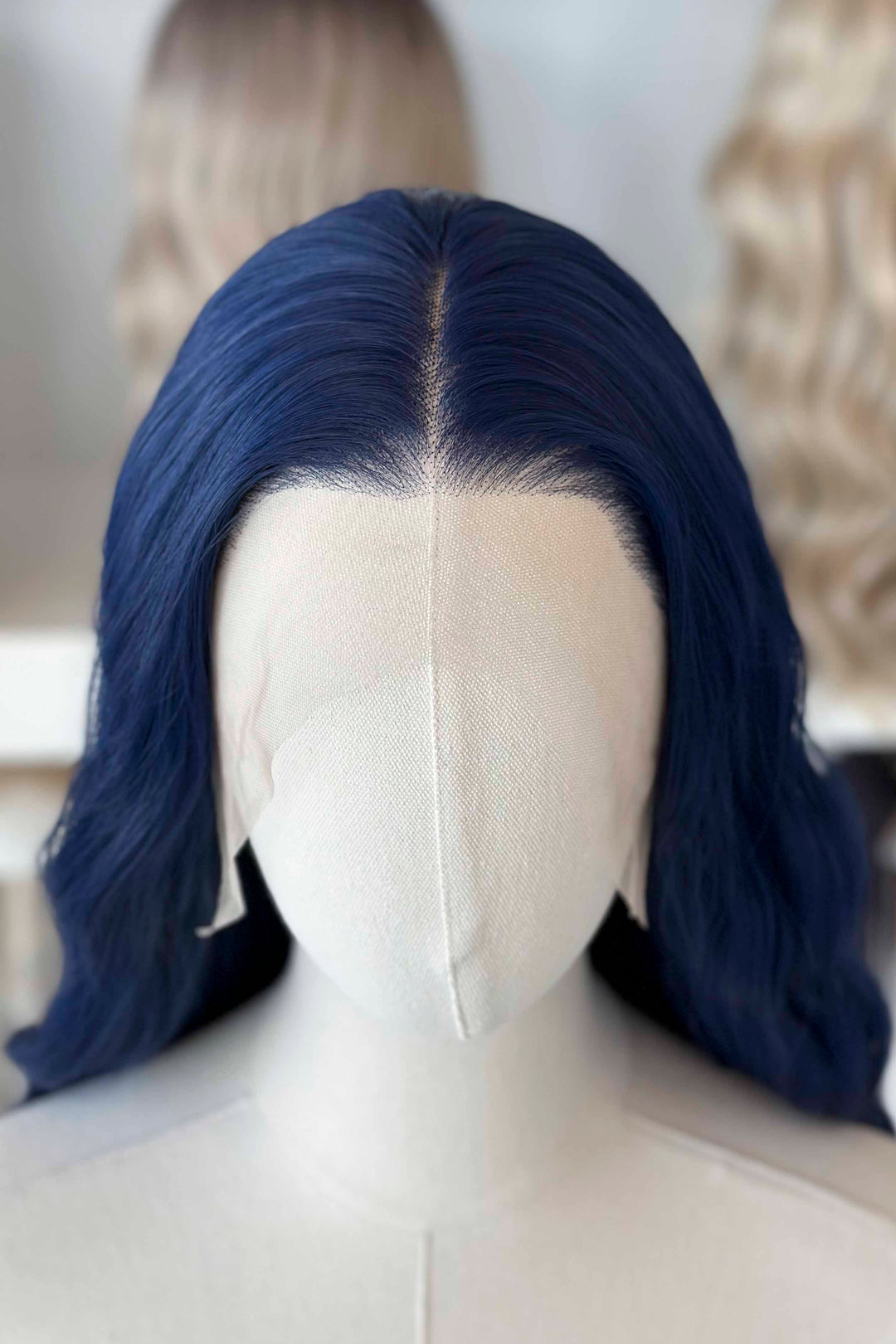Dark Royal Blue Wavy Lace Front Wig Darcy Zodiac Academy