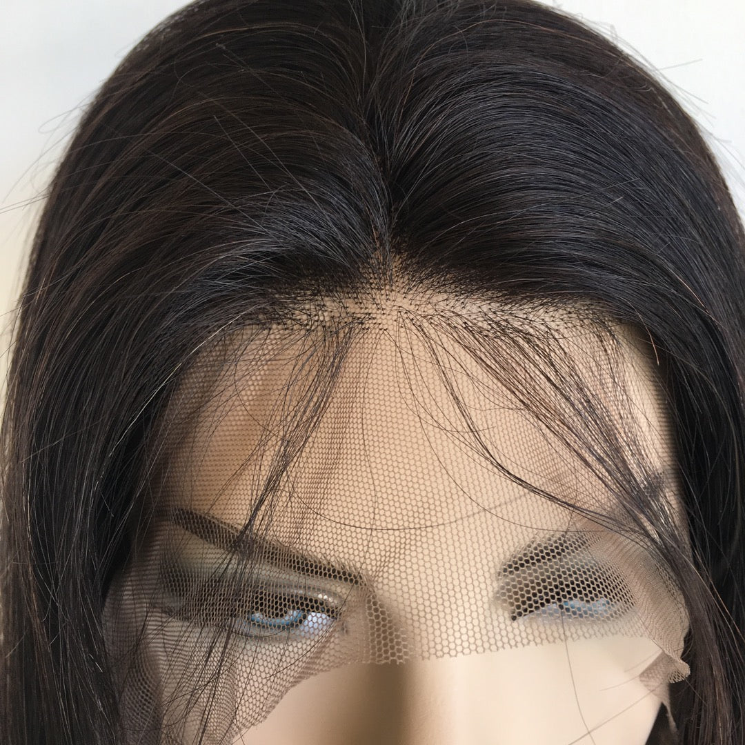 Full Lace 100% Virgin Human Hair Wavy Wig