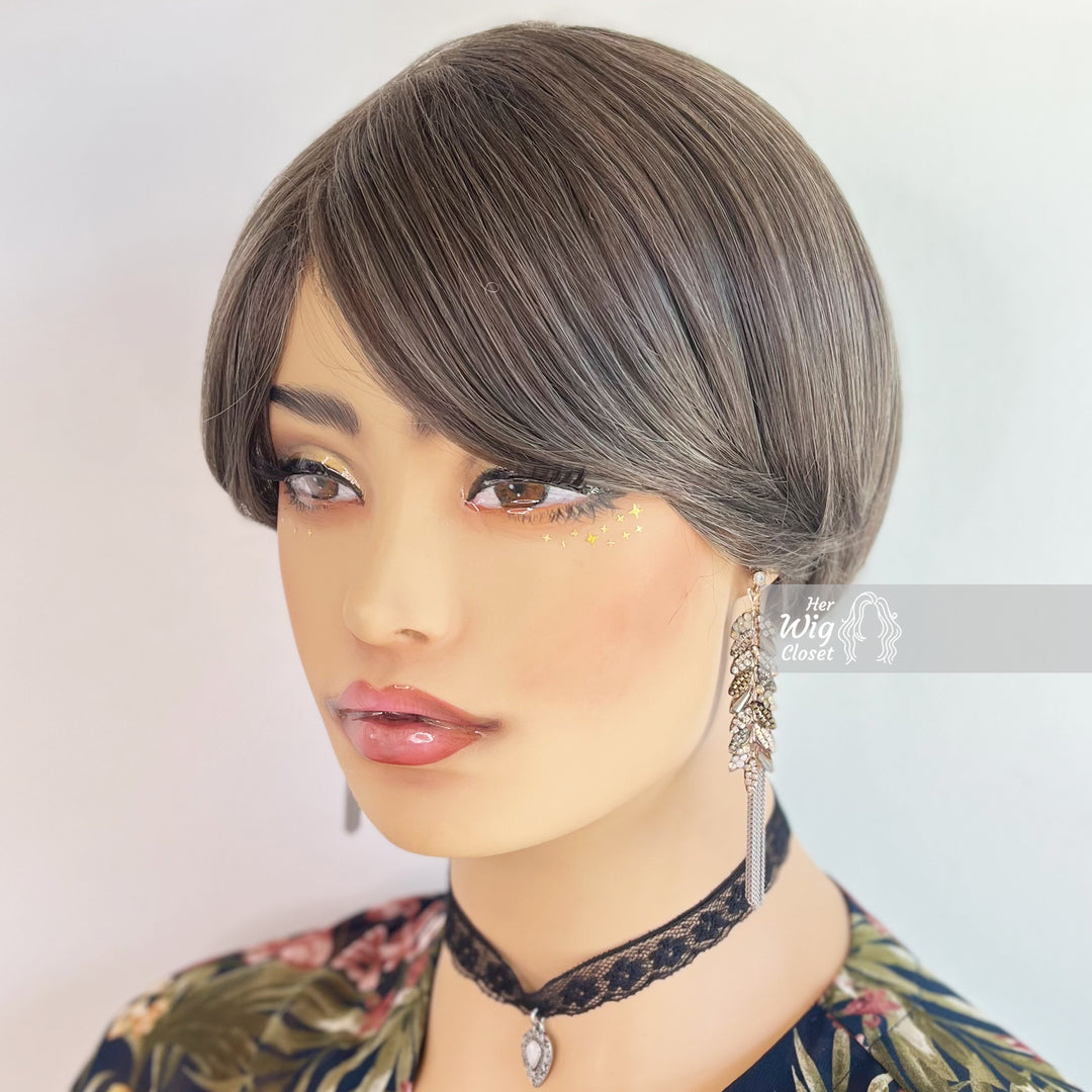 Grey Mocha Straight Bob Wig | Her Wig Closet | Betty