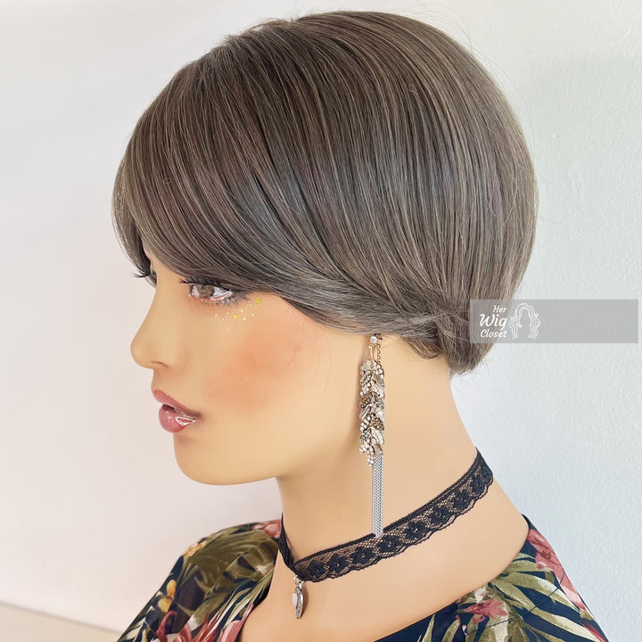 Grey Mocha Straight Bob Wig | Her Wig Closet | Betty