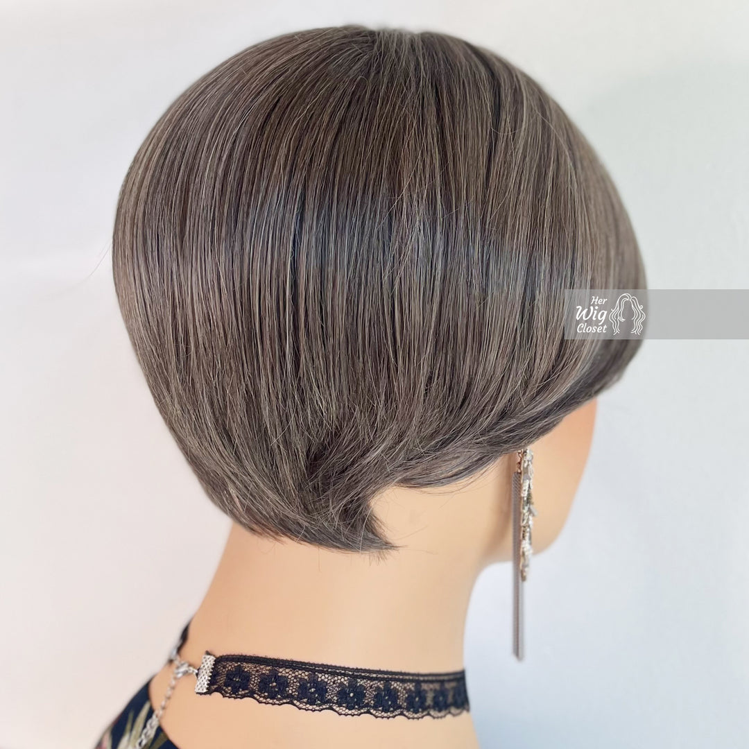 Grey Mocha Straight Bob Wig | Her Wig Closet | Betty