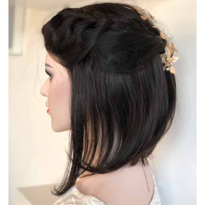 Lace Front Bob Wig Silky Straight Brazilian Straight Virgin Human Hair Unprocessed 180% Density