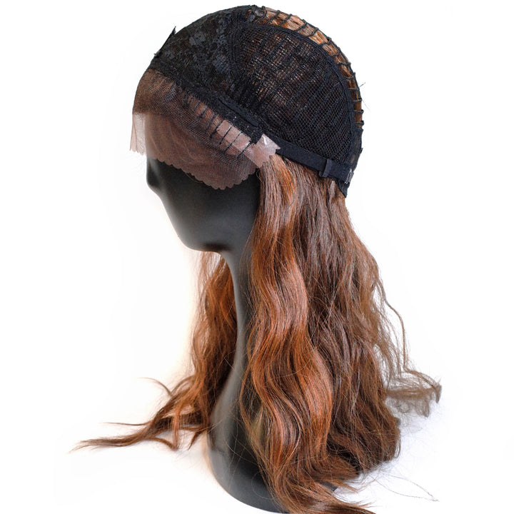 Elaine | Brown/Red Wavy Lace Front Wig 24"