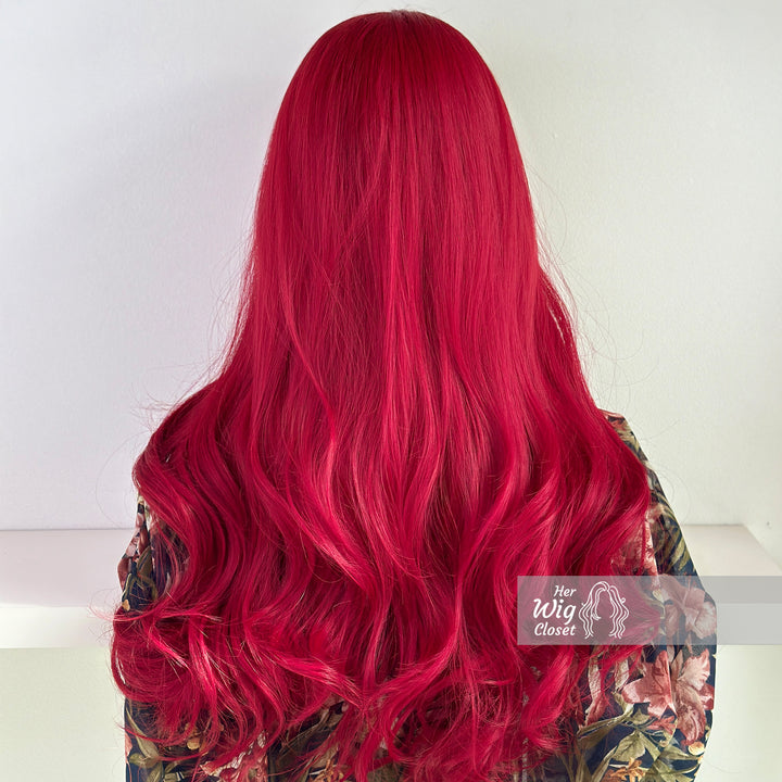 Red Burgendy Long Wavy Wig | Her Wig Closet | Mera