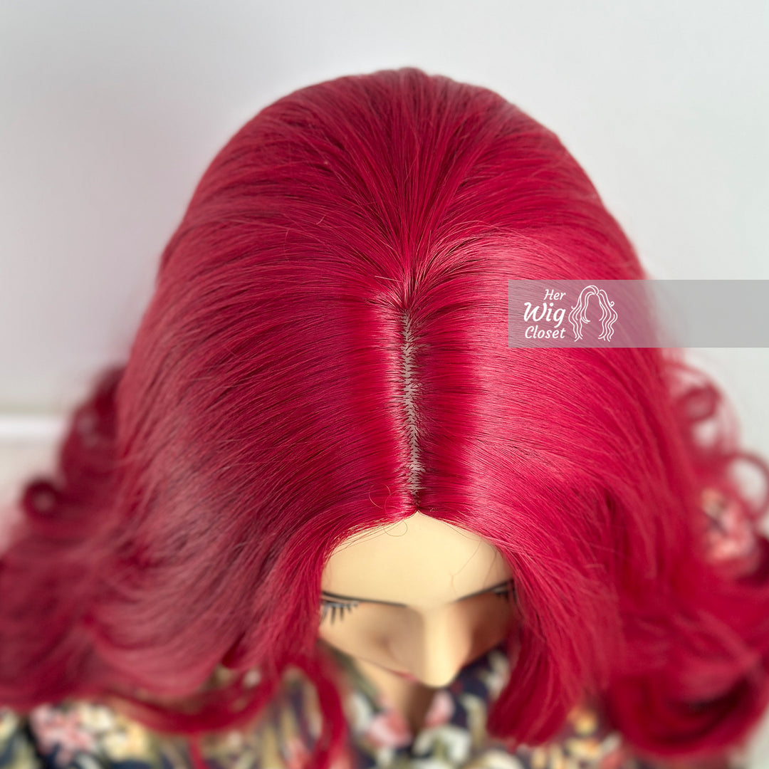 Red Burgendy Long Wavy Wig | Her Wig Closet | Mera