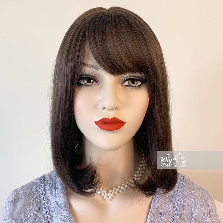 Reese | 14" Ash Brown Bob Wig with Bangs