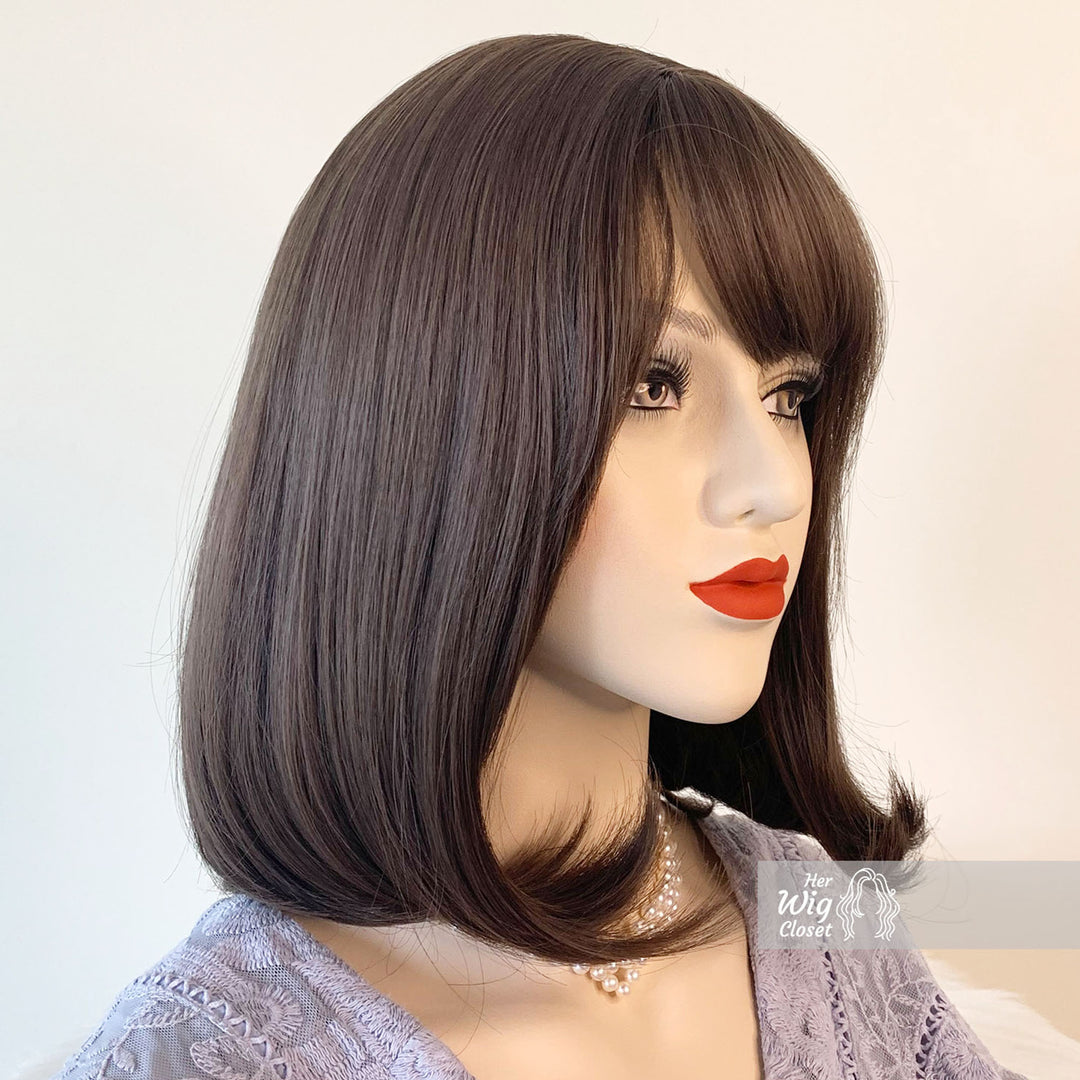 Reese | 14" Ash Brown Bob Wig with Bangs