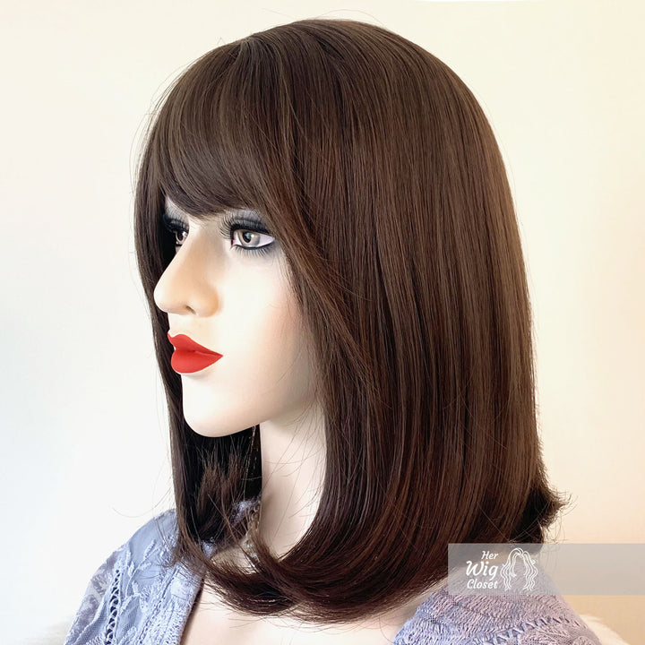 Reese | 14" Ash Brown Bob Wig with Bangs