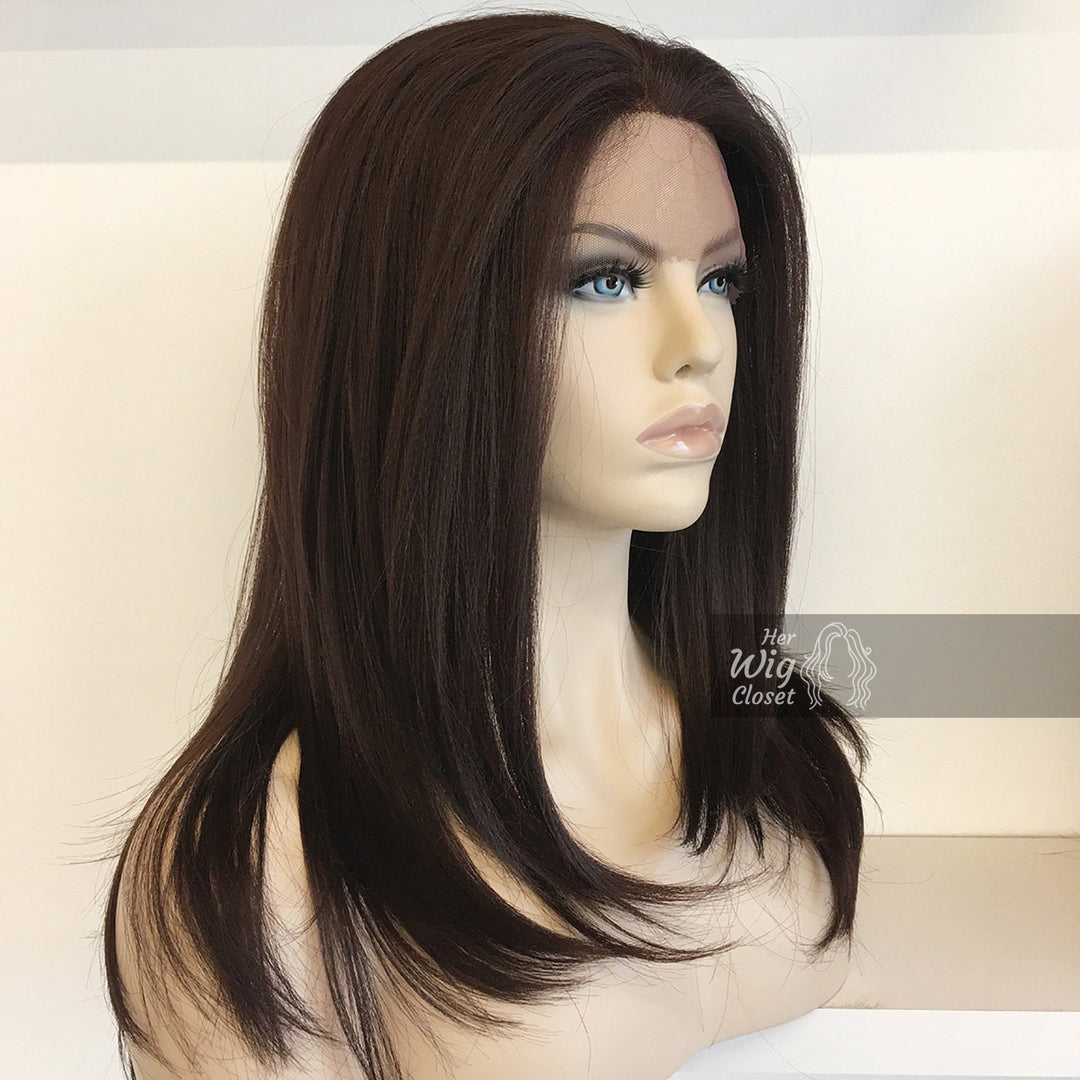 Alexa |  Dark Brown Lace Front Wig 16" Her Wig Closet