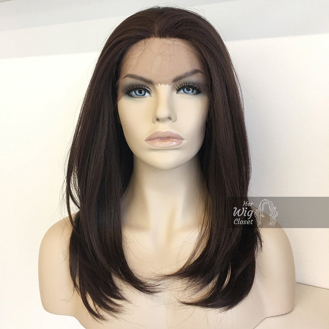Alexa |  Dark Brown Lace Front Wig 16" Her Wig Closet