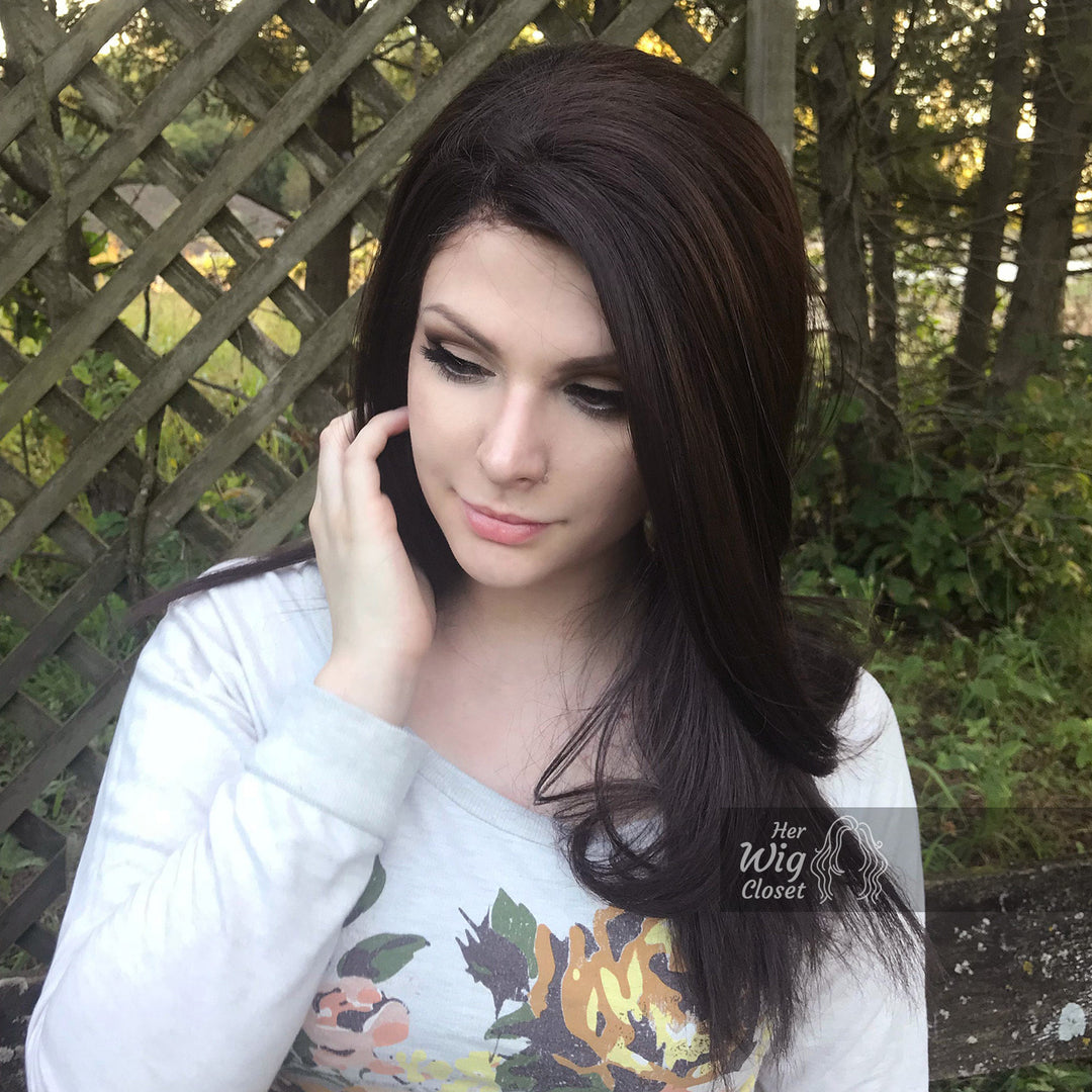 Alexa |  Dark Brown Lace Front Wig 16" Her Wig Closet