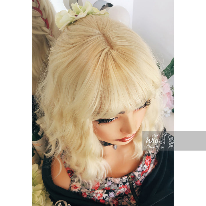 Amanda | Atomic Blonde Wavy Synthetic Wig with Bangs Her Wig Closet