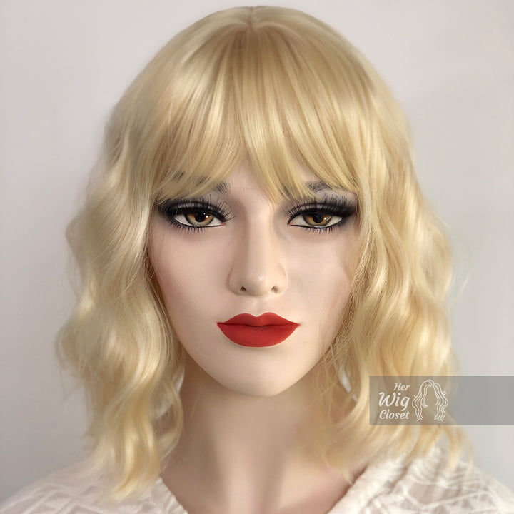 Amanda | Atomic Blonde Wavy Synthetic Wig with Bangs Her Wig Closet