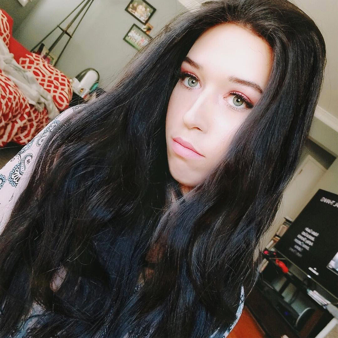 Bella | Black Wavy Lace Front Wig 24"