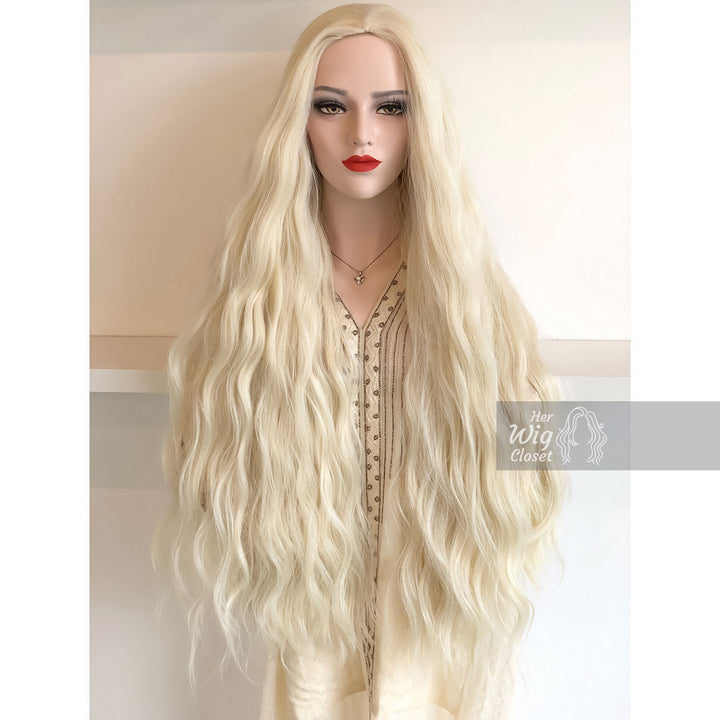 Daenerys | 32“ Wavy Icy Blonde Synthetic Wig Her Wig Closet