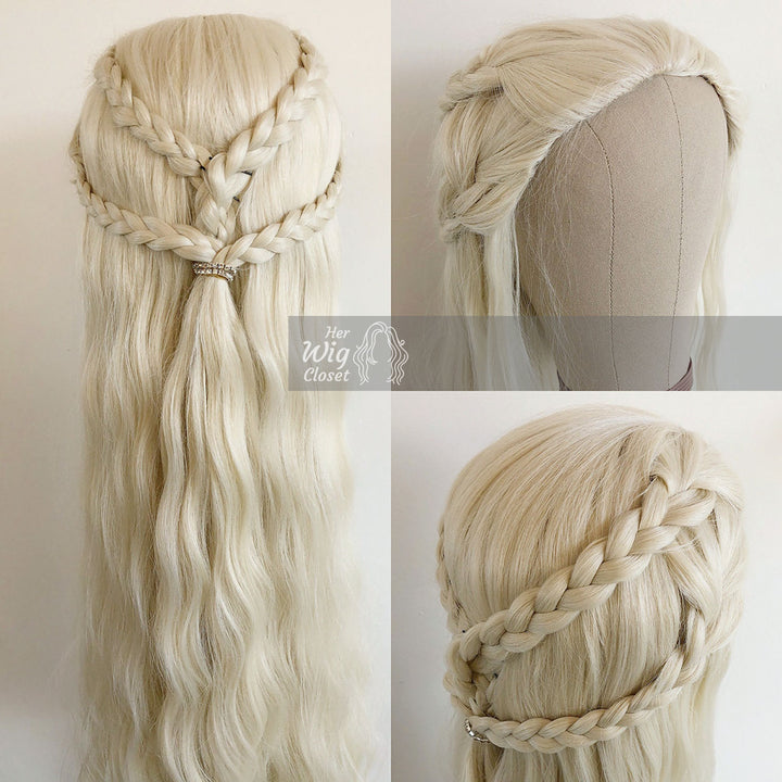 Daenerys | 32“ Wavy Icy Blonde Synthetic Wig Her Wig Closet