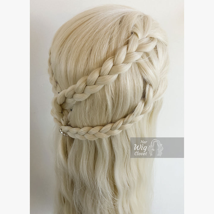 Daenerys | 32“ Wavy Icy Blonde Synthetic Wig Her Wig Closet