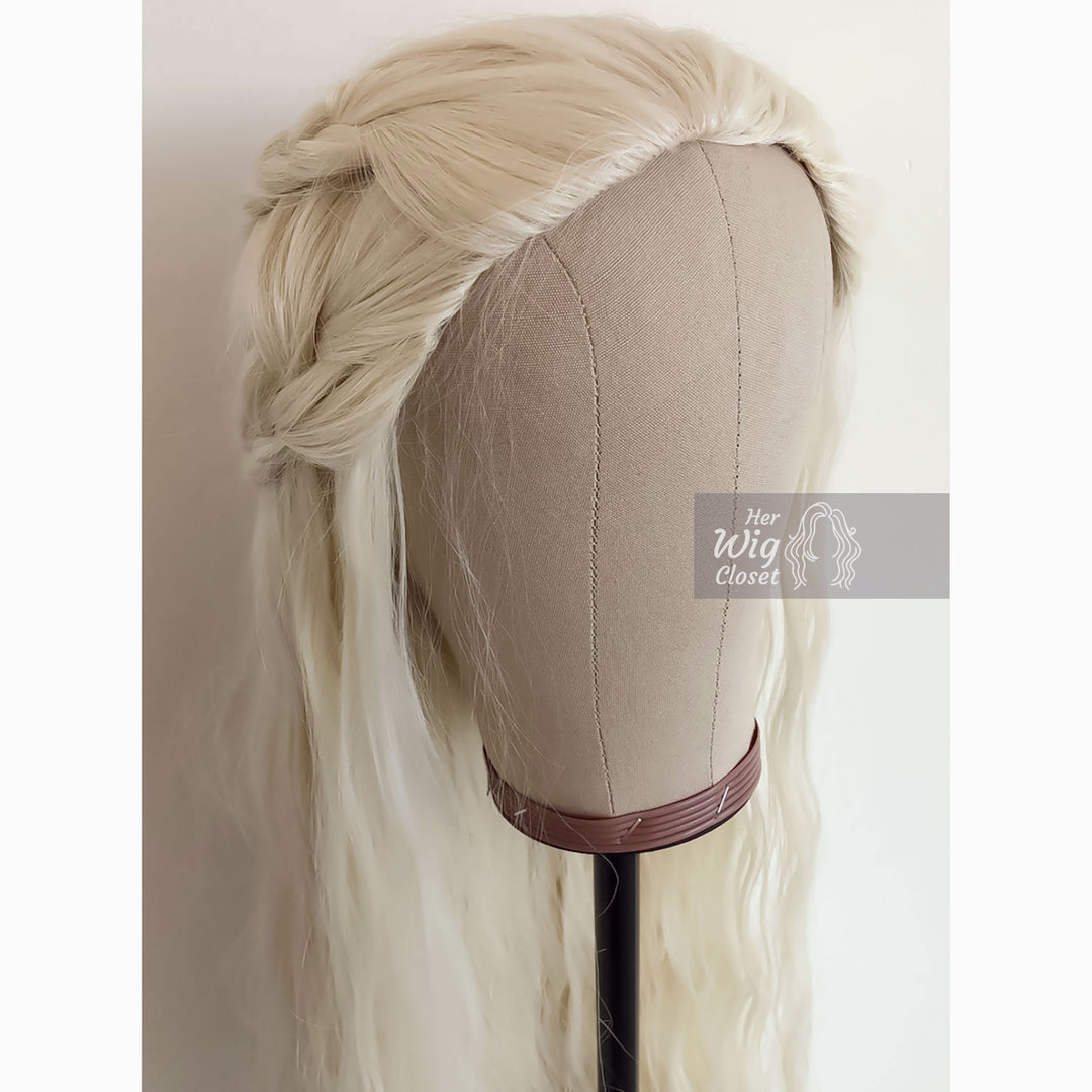 Daenerys | 32“ Wavy Icy Blonde Synthetic Wig Her Wig Closet