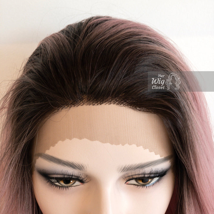 Pastel Pink Ombre Lace Front Wavy Wig | Kelly Her Wig Closet
